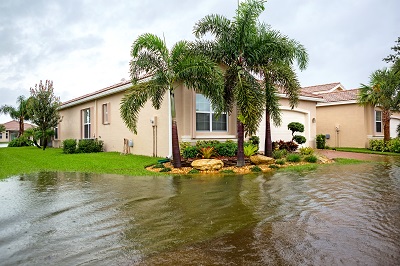 Flooding from a hurricane