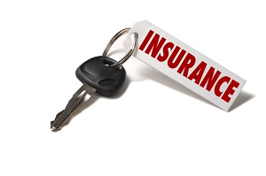 Car keys with insurance key chains