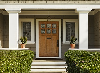 Front door of a single family home